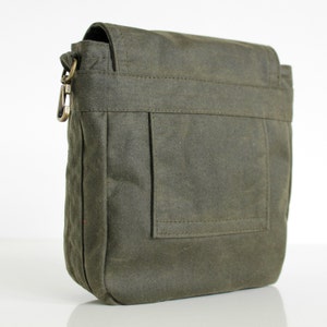 Waxed Canvas Bag, Waxed Canvas Hip Bag, Waxed Canvas Pouch The Olive Hipster Plus image 3
