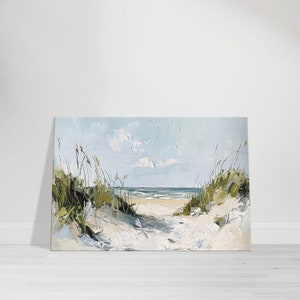 COASTAL Gelassenheit und Sanddünen OCEAN Waves Wandkunst, impressionistische Strandszene ruhige Wohnzimmer Wandkunst für Innendekoration
