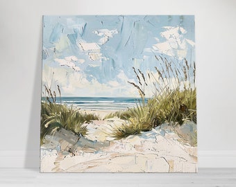 Blue Coastal Dunes Canvas Wall Art