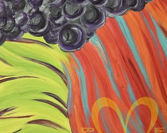 Vibrant Abstract - Original Signed Acrylic Paintings on Stretched Canvas Wall Decor 20" x 16"