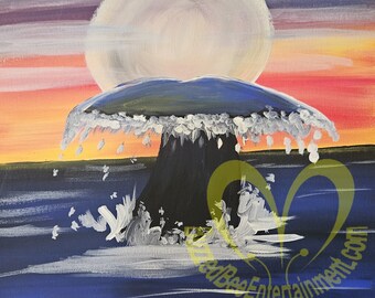 Whale Tale - Original Signed Acrylic Paintings on Stretched Canvas Wall Decor 20" x 16"
