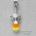 Candy Corn Fairy Angel Lampworked Slider Large Hole Bail Pendant