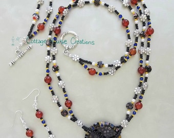 Ramona ~ Milliefiori Necklace Pendant Jewelry Making Supplies Bead Kit Instructions