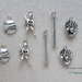 Baseball DIY Charms 8pc set Catcher's Mitt Baseball Bat Batter Baseball Jewelry Making Supply Lead Free Pewter Charms