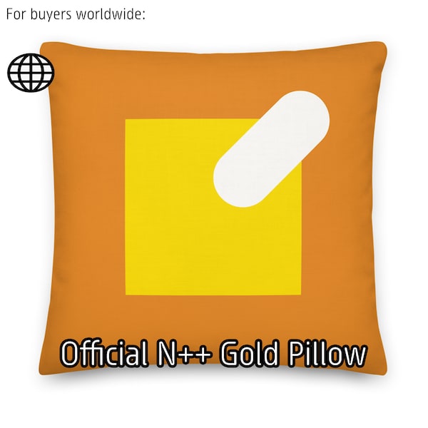 Gold - NPLUSPLUS (N++) - 18"x18" Premium Pillow