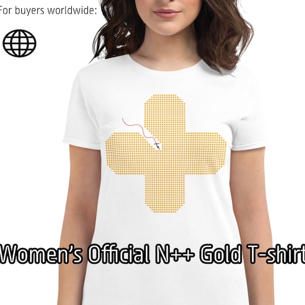 N++ (NPLUSPLUS) Ninja and Gold - Women's short sleeve t-shirt - Anvil 880