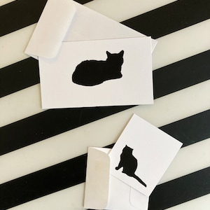 Dr Doom und Megatron Mini Notizkarten und Briefumschläge - Silhouette - handgescreent - Erinnerungspapier - Metanets Corporate fat-cats RIP