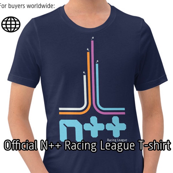 Official Racing League tshirt - N++ (NPLUSPLUS) - Short-Sleeve Unisex T-Shirt Bella Canvas - Navy