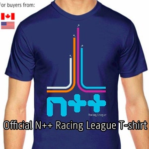 N NPLUSPLUS Racing League Official Tshirt American Apparel Unisex Fine Jersey Short-Sleeve T-Shirt 2001W image 1