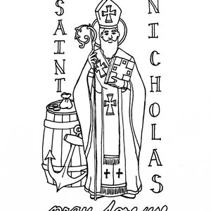 Kleurplaat Sinterklaas