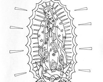 Nuestra Señora de Guadalupe/Nuestra Señora de Guadalupe Página para colorear ESPAÑOL/ENGLISH