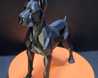 3D Printed Great Dane Statue: Detailed Collectible Dog Figurine Home Decor