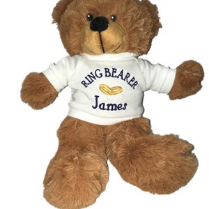 Personalized flower girl/ring bearer bears sold seperatly, not as a pair image 2