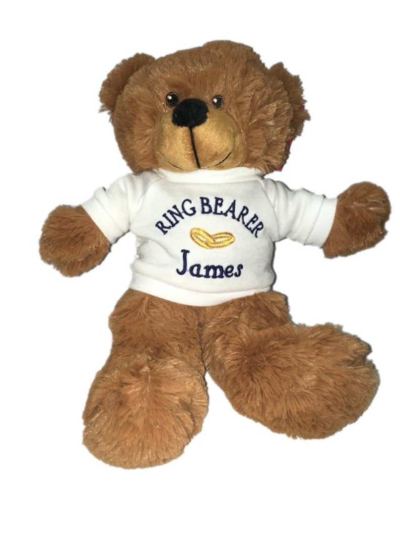Personalized flower girl/ring bearer bears sold seperatly, not as a pair image 2