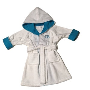 Handmade Personalized toddler bathrobes small sizes image 3