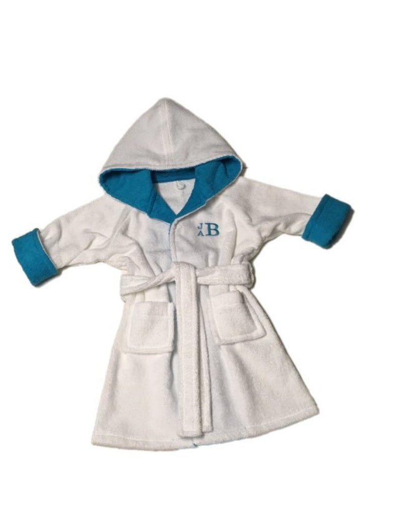 Handmade Personalized toddler bathrobes small sizes image 3