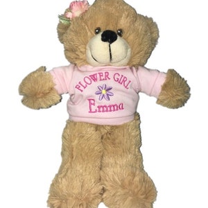 Personalized flower girl/ring bearer bears sold seperatly, not as a pair image 3