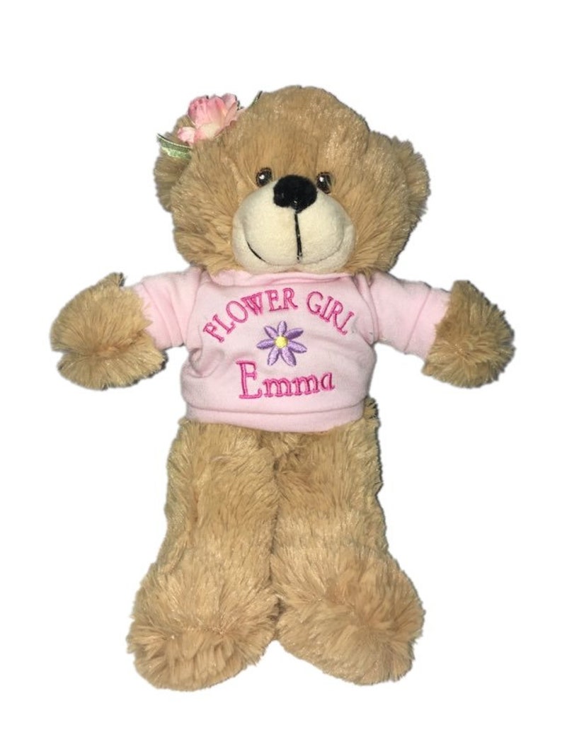 Personalized flower girl/ring bearer bears sold seperatly, not as a pair image 3