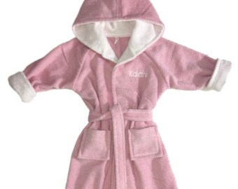 Handmade Personalized toddler bathrobes ( small sizes)