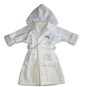 Handmade Personalized toddler bathrobes small sizes image 2