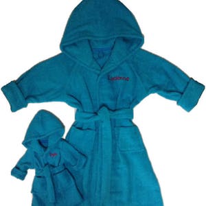 Handmade Personalized Child's/doll Bathrobe Set image 3