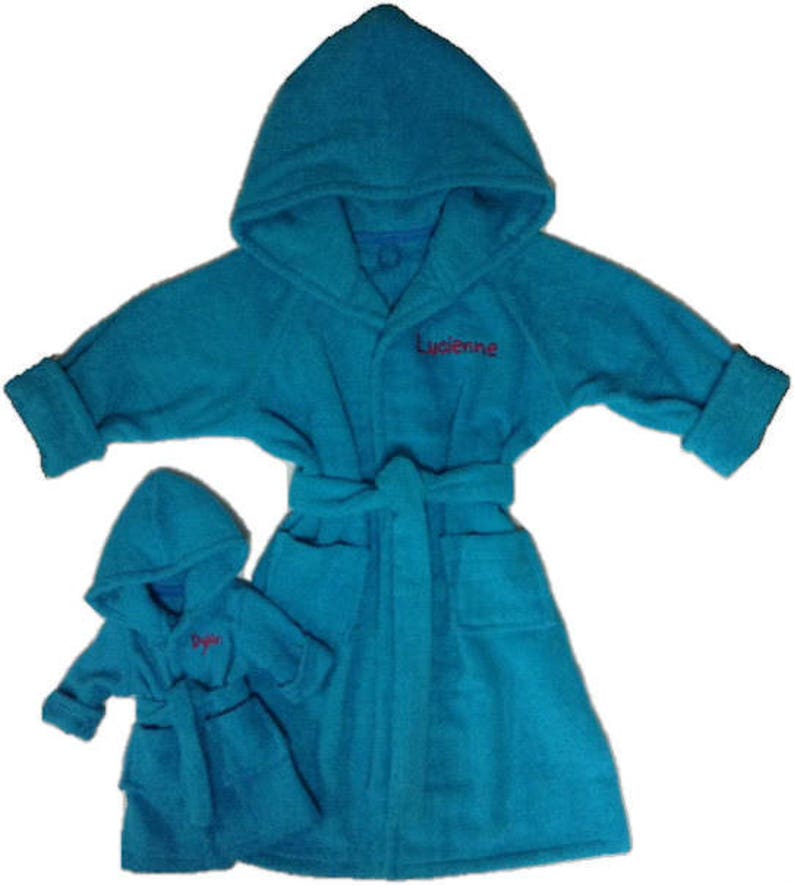 Handmade Personalized Child's/doll Bathrobe Set image 3