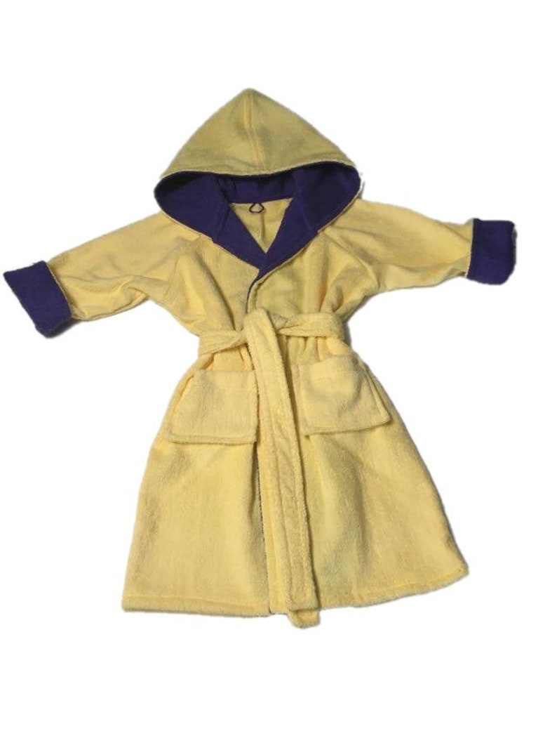 Handmade Personalized toddler bathrobes small sizes image 4