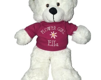 Personalized flower girl/ring bearer bears (sold seperatly, not as a pair)