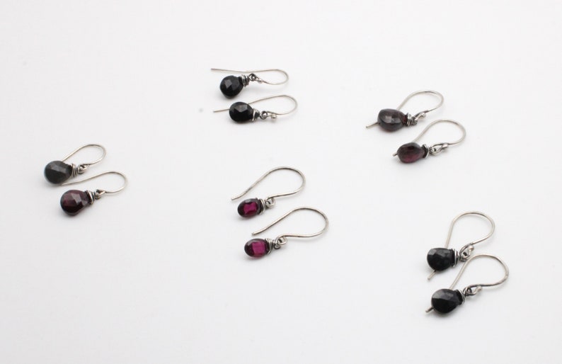 Garnet Facetted Drop Earrings image 3