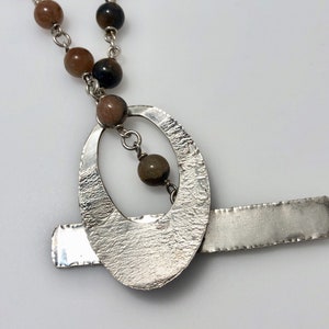 Hekate Andalusite Crossroads Necklace with Roll Printed Toggle, Bezel Set Facetted Gemstone image 6