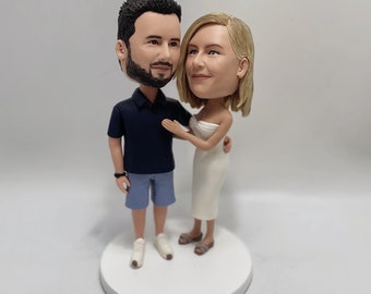 Anpassad romantisk bobblehead för par: Tillverkad av ditt foto | Alla hjärtans dag-present till partners