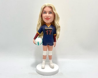 Custom Volleyball Bobblehead: Personalized Team Coach Gift