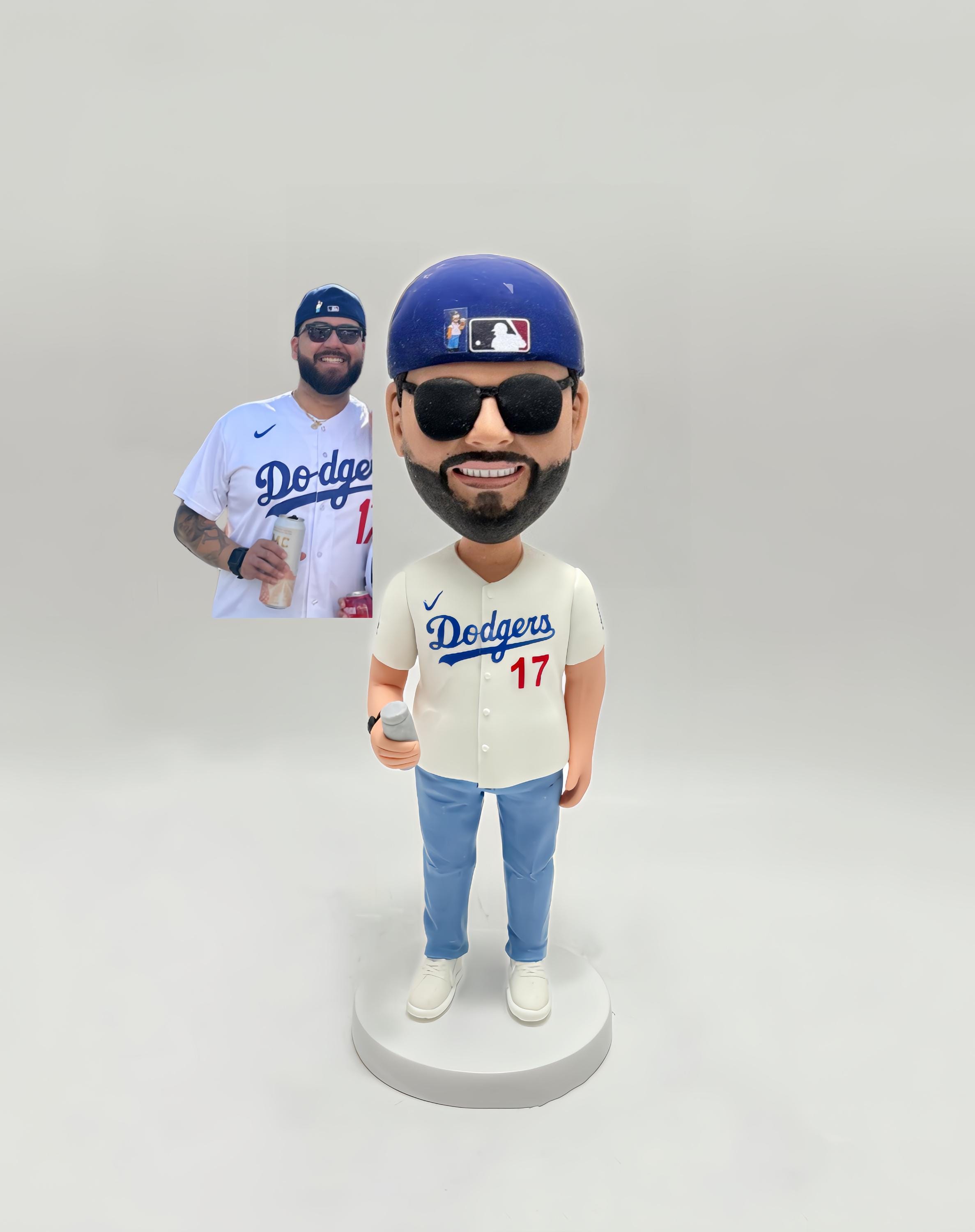 Custom Baseball Bobblehead: Personalized Polymer Clay Figurine