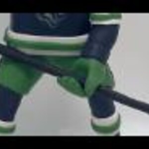 Anpassad lagtröja för par, bobblehead: Från ditt foto | Alla hjärtans dag-present till sportfan Add a hockey stick