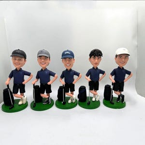 Handmade Custom Golf Bobblehead: Unique Golfer Gift