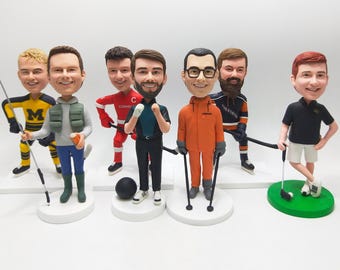 Custom Polymer Clay Bobblehead: Personalized Figurine, Sports & Hobbies