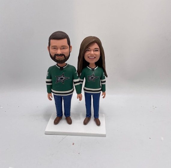 Custom Team Jersey Couple Bobblehead: From Your Photo | Valentine’s Sports Fan Gift