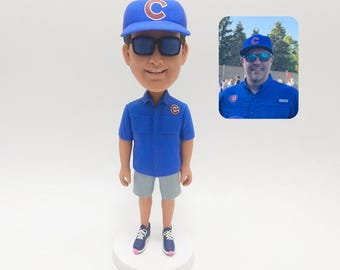 Customized shaking head dolls - Personalized rugby coach statue gifts, Christmas gifts