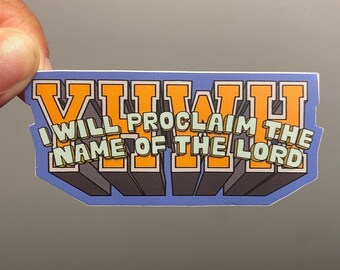 Pegatina cristiana YHWH / Pegatinas de fe / Botella de agua / Computadora portátil / Calcomanías del diario bíblico / Escritura / Versículo bíblico / Envío gratis