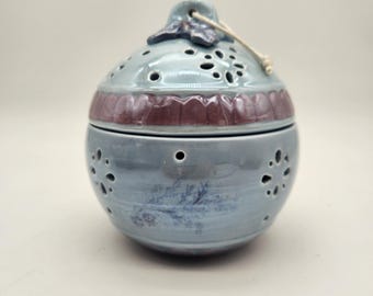 Pfaltzgraff Winter Frost Pierced Ceramic Candle Ornament Vintage 2001