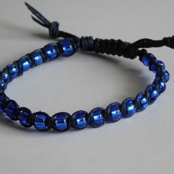 Armband Makramee blau