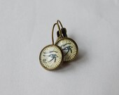 Ohrhänger Cabochon Ägypten Udjat-Auge bronze
