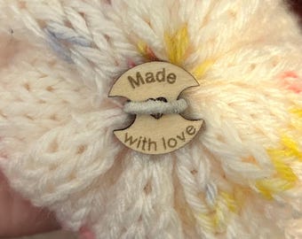 0.75 inch Pom Pom Button No Sew