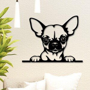 Chihuahua Metal Sign, Dog Lover Gift, Chihuahua Wall Art, Dog House Sign, Dog Memorial Plaque, Dog Mom/Dad Gift, Pet Loss Gift, Pet Decor