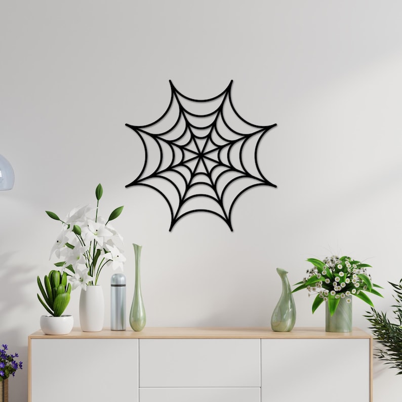 Spider Web Decor, Metal Spider Web, Halloween Decor, Spider Web ...