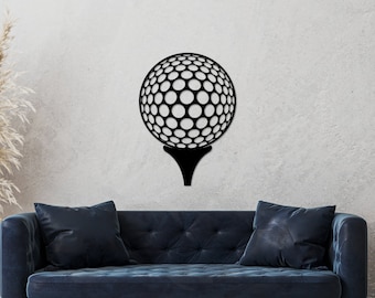 Golf Ball Wall Art, Metal Golf Ball tee, Golf Art, Metal Golf Art, Metal wall Art, Gift for Golfer, Golf Silhouette, Golf Club, 19th hole