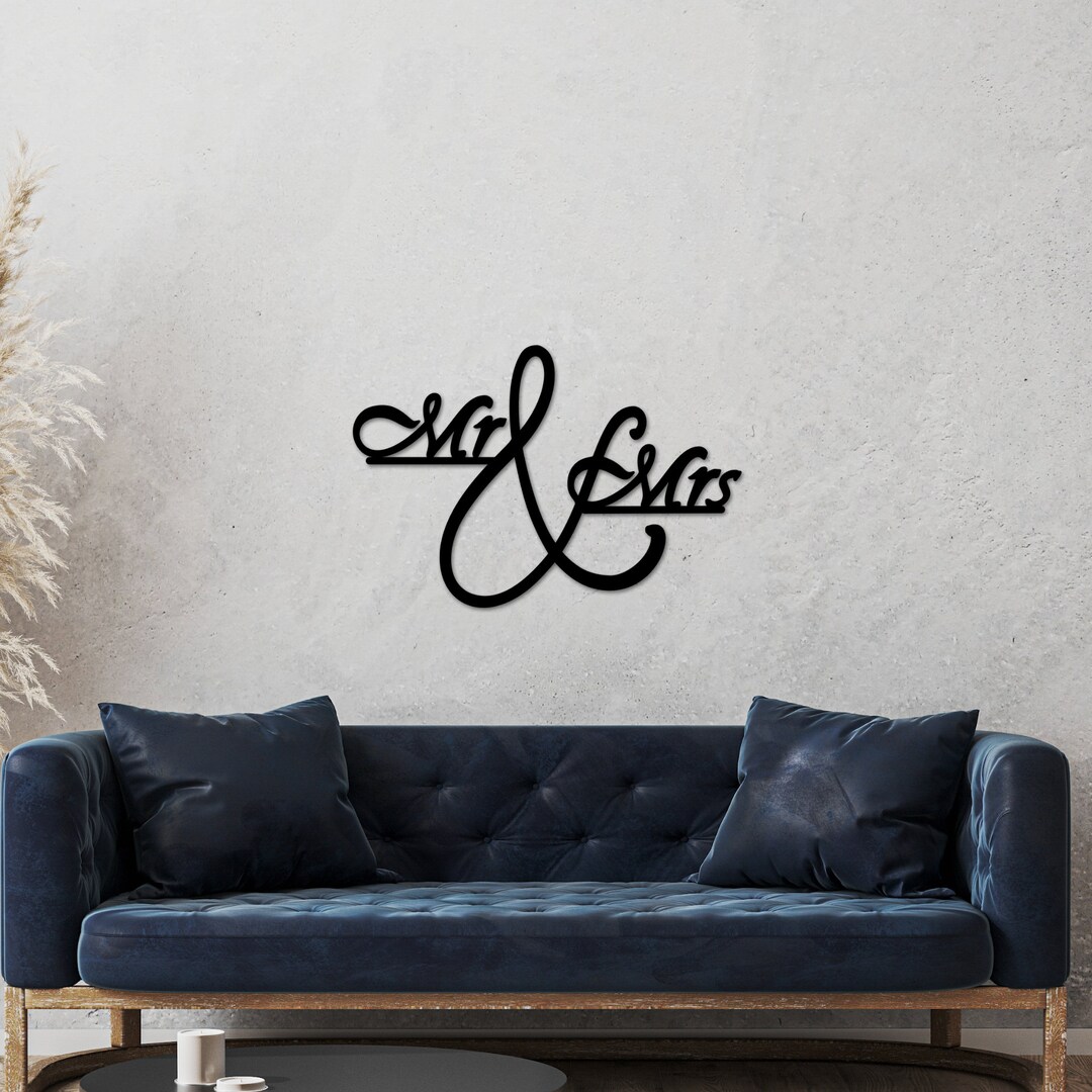 Mr and Mrs Metal Sign, Metal Wedding Sign, Newly Wed Gift, Wedding ...