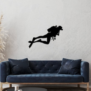 Scuba Diver Sign, Scuba Decor, Scuba Diving Metal Wall Art, Custom Scuba Diving Sign, Scuba Diving Sign, Scuba Diving School