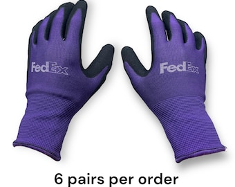 FedEx Work Gloves (6-Pack) – Durable Grip Gloves