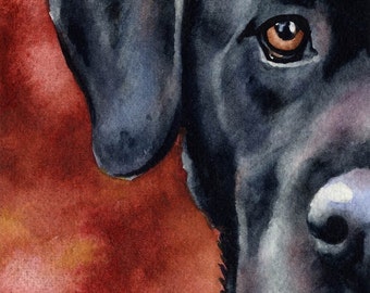 Black lab art | Etsy